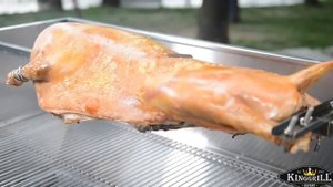МАНГАЛ-ЖАРОВНЯ с вертелом KiNGGRiLL серия EXPERT модель ChG-24/118/25w/baffle и электромотором 25Вт
