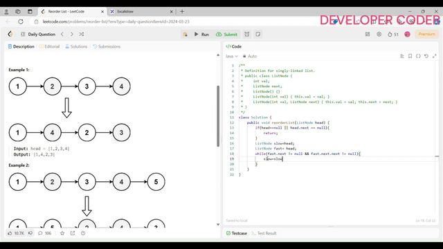 LeetCode 143: Reorder List | Java Code | Linked List | Explained in Detail | DSA | Interview Prep