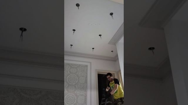 Монтаж точечных светильников