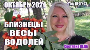 #Гороскоп БЛИЗНЕЦЫ ВЕСЫ ВОДОЛЕЙ Октябрь 2024 #Таро #онлайн Светлана ВЕДА