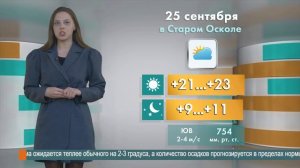 Погода в Старом Осколе на 25 сентября