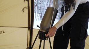 Кемпинг в ледяном мире с новой уютной палаткой