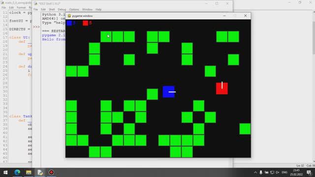 Создание игры Танки на Pygame - #4 Пользовательский интерфейс