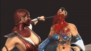 Mortal Kombat 9 Ryona Skarlet bloodbath fatality Jade Kitana Mileena Sheeva Sonya Blade Sindel