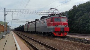 Электровоз ВЛ11М-378/379А с новыми Китайскими автомобилями.