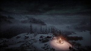 Сильные снежные ветры и метели высоко в горах и согревающий звук костра от бессонницы