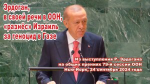 Из выступления Эрдогана на 79-й сессии Генеральной Ассамблеи ООН. Нью-Йорк, 24 сентября 2024 года.