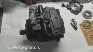 Ремонт гидронасоса Sauer H1P078, испытание на стенде