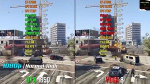 GTX 1650  vs  Vega 8 OC   Test in 8 Games   1080p