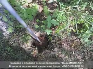 Установка металлического столбика для забора