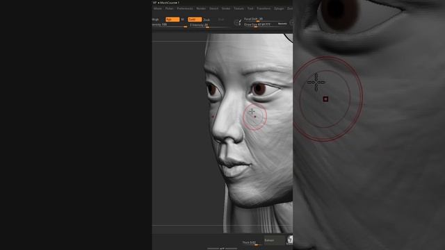 speed sculpt Jisoo 3D! #art #shortsart #zbrush