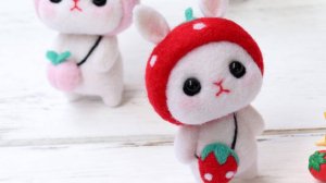 Валяние из шерсти - Зайчик Клубника (арт. 95373798)