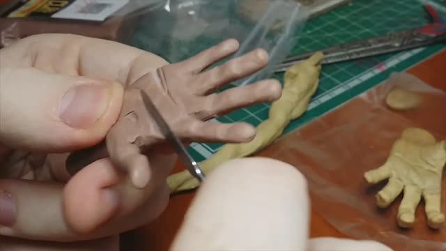 Лепка из пластилина руки. Жесткий пластилин Monster clay.