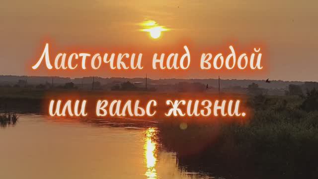 Ласточки над водой или вальс жизни.