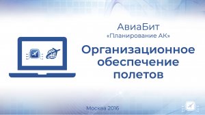 Организационное обеспечение полетов