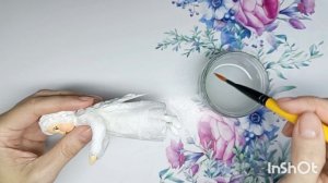 Ватная игрушка "Снежный ангел", часть 6