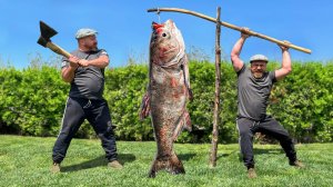 Гигантская рыба едва поместилась в печи! Сочное мясо в лимонном соке