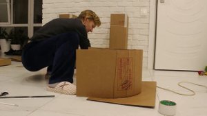 Камин из картона своими руками