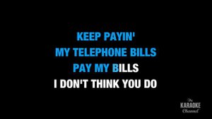 Bills, Bills, Bills in the Style of "Destiny's Child" karaoke video with lyrics (no lead vocal)