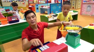 Indoor playground for kids Share Toy, Slide Toy with Baby and Brother - Nursery rhymes songs