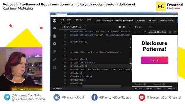Accessibility-flavored React components make your design system delicious / Kathleen McMahon