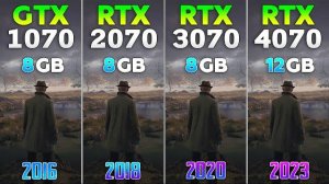 GTX 1070 vs RTX 2070 vs RTX 3070 vs RTX 4070 - Test in 8 Games