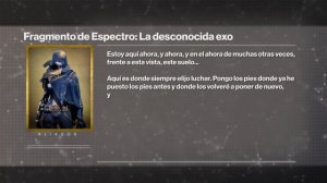 Tarjeta: Fragmento de espectro La desconocida exo - Destiny - Grimorio en español