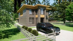 Эскизный проект загородного жилого дома площадью 217,4м2 ВАРИАНТ 2