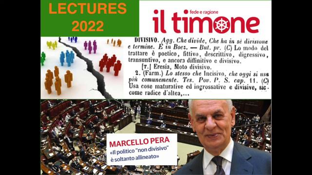LECTURES 2022: "Guida ragionata ai non divisivi" di Marcello Pera (Il timone) смотреть онлайн