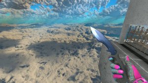 Kukri Knife Blue Steel (Battle-Scarred) | CS2 Skin Showcase #565