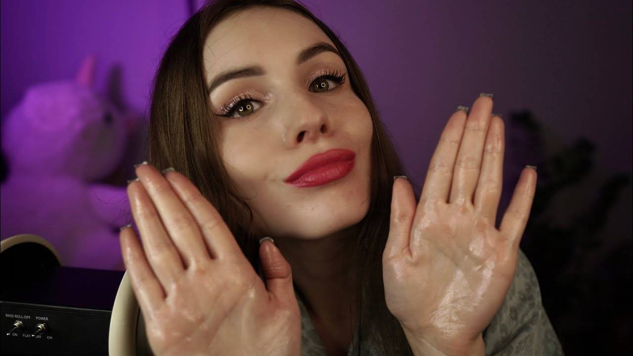 💖 Malinkaa98 - [ASMR] Лучший Релаксационный 3Dio Массаж ушей с использованием масла для рук