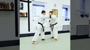 Ката Сысочин Годзю рю каратэ. Противодействие удару коленом в сочетании с захватом шеи