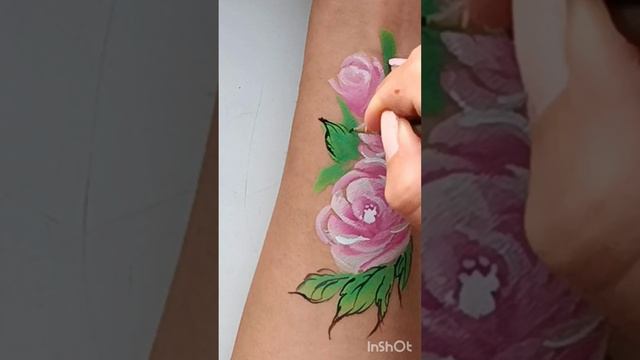 рисую аквагрим букет роз. История про Яж мать