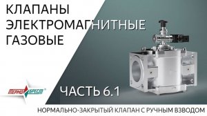 Клапаны электромагнитные газовые. Часть 6.1. Клапаны с ручным взводом