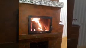 Наши работы: заказная каминная дверца. Монтаж покупателя.
