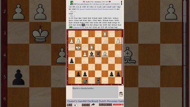 Chessable Masters 2023 - Round: 1.1 || Wesley So vs Levon Aronian - April 3, 2023