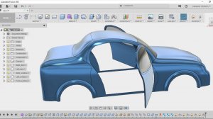 Корпус авто в Autodesk Fusion 360 (этюд без звука)