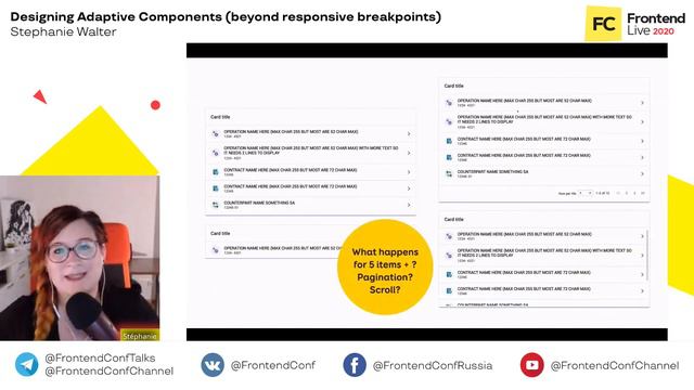 Designing Adaptive Components (beyond responsive breakpoints) / Stephanie Walter