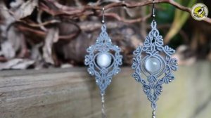 Macrame by Afeng： 2021-41｜Macrame Tutorial｜Macrame Earrings｜Macrame Bracelet｜Moonlight Fairy