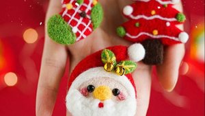 Валяние из шерсти - Новогодние брошки (арт. 171497445)