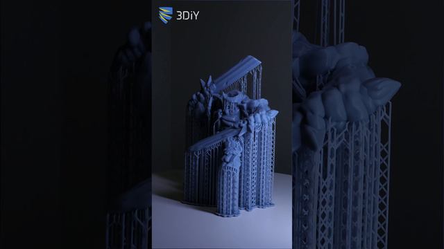 Фотополимерная 3D печать на Rex 6k Mono☄️ слой 0.05 мм, время 13 часов #3dprinting #shorts