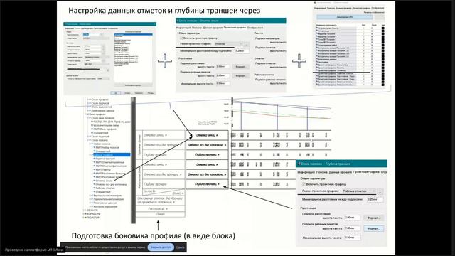 GeoniCS.ТРАССЫ. Пример настройки продольного профиля линейного объекта.