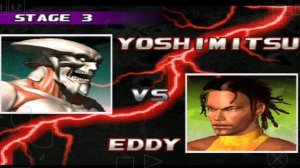 TEKKEN 3 || YOSHIMITSU VS LEI KING EDDY AND LAW GAMEPLAY GAMING ZONE GAMEON