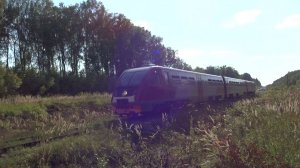 Рельсовый автобус РА2-043 следует по перегону Ворсма - Кожевенное