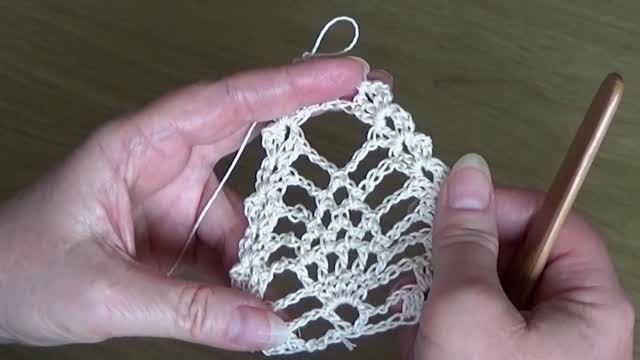 Приемы ажурного вязания | Вяжем ананасик | Арка из 3в.п. + 1 ст.б/н смотреть онлайн