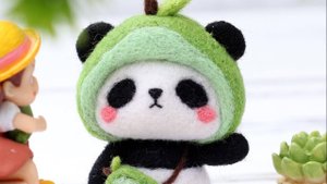 Валяние из шерсти - Панда Авокадо (арт. 123890839)