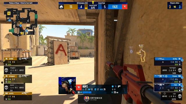 Faze Clan vs Team Spirit -  IEM Katowice 2024 - Grand Final | CS2 смотреть онлайн
