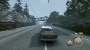 Mafia II Definitive Edition driving a Smith Custom 200 Police Special vehicle around map wheel