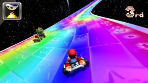 Evolution of Rainbow Road in Mario Kart (1992-2019)