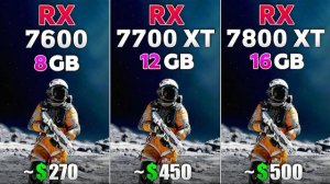 RX 7600 vs RX 7700 XT vs RX 7800 XT - Test in 8 Games
